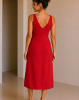 Red Archer Midi Dress