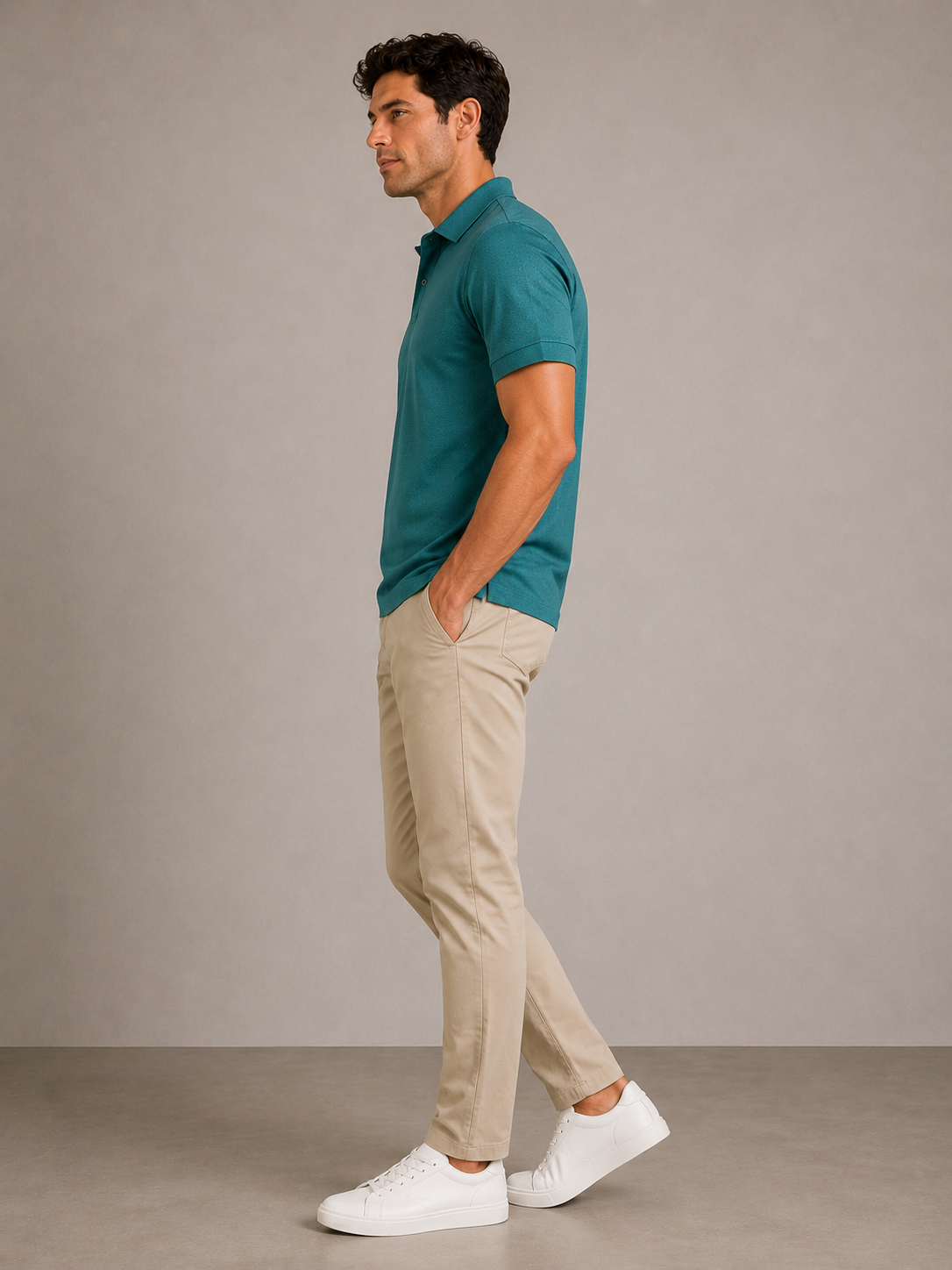 Pine Block Dot Halyard SS Polo