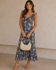 Blue Floral Caroletta Dress