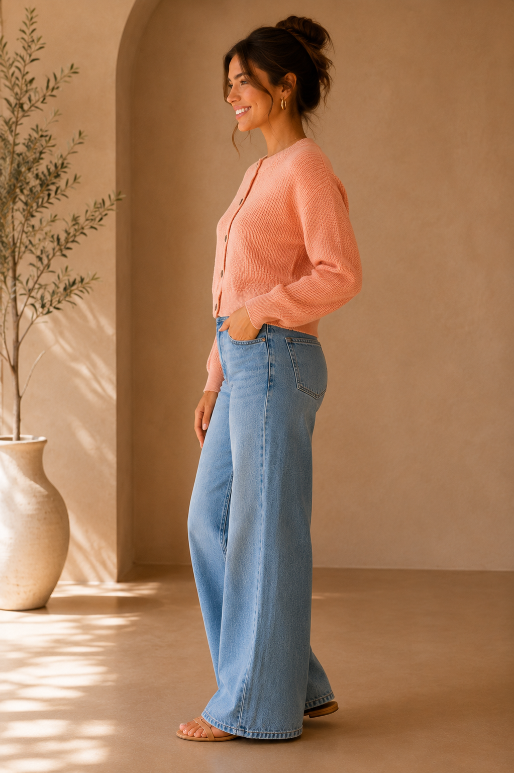 Peach Puff Vienna Cardigan