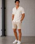 White Embroidered Resort Shirt