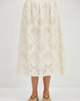 Natural Cannes Eyelet Skirt