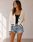 Cream Colette Knit Cardigan