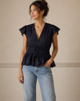 Navy Charlotte Blouse