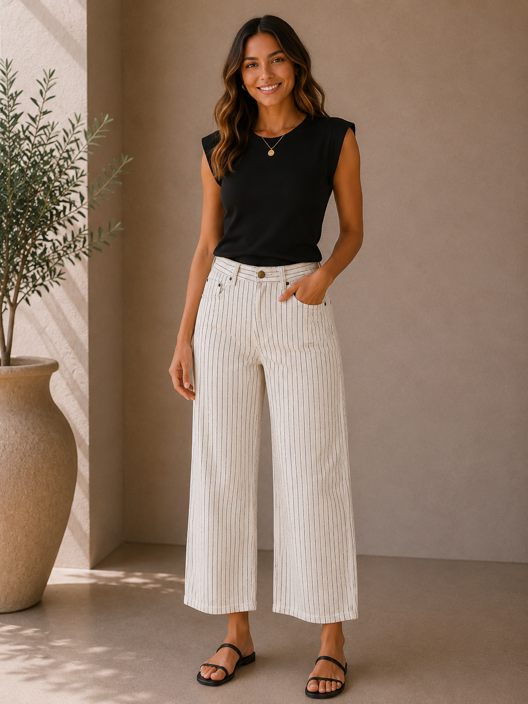 White &amp; Black Salma Pants