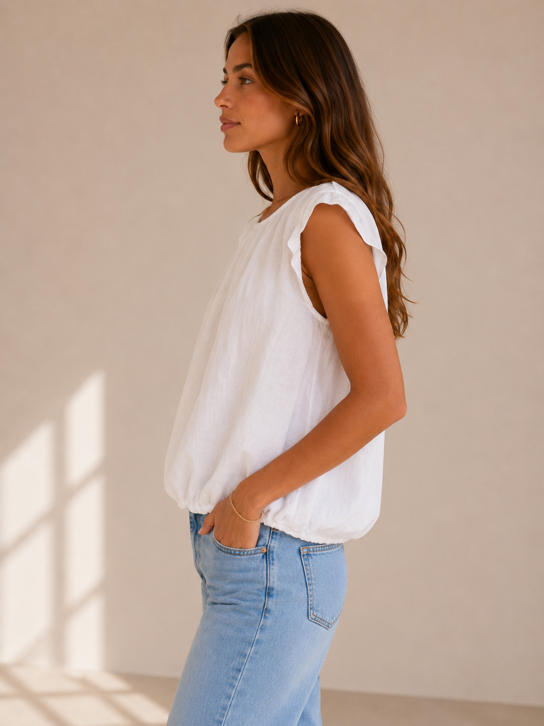 Optic White Gwyn Blouse