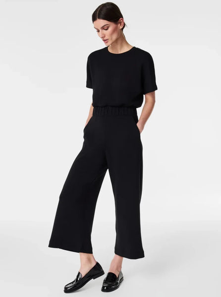 SPANX® Very Black Air Essentials Crop Wide Leg Jumpsuit