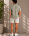 Pastel Green Eden Short Sleeve Shirt - SMK-8285