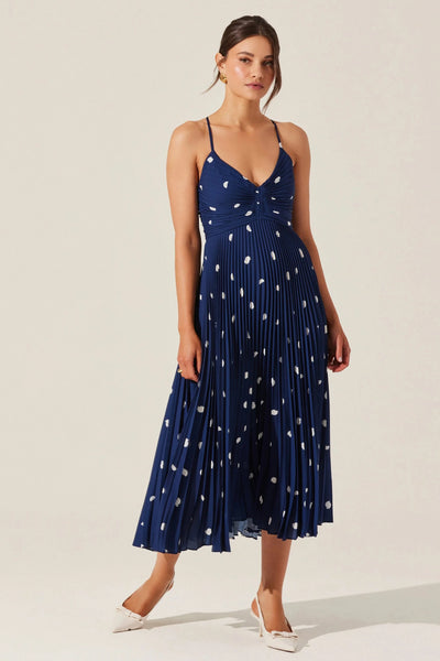 Navy Polka Dot Blythe Dress