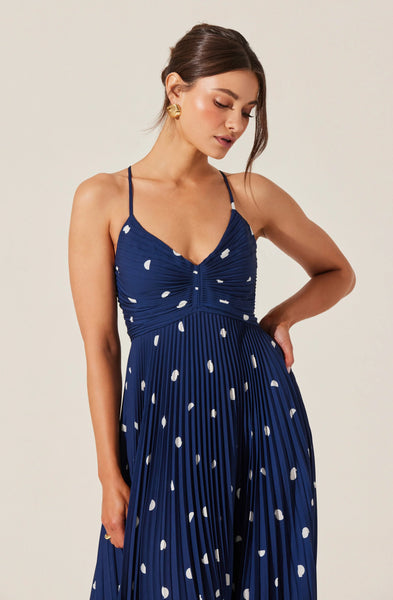 Navy Polka Dot Blythe Dress