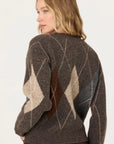 Brown Argyle Ashtyn Sweater