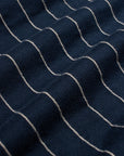 Navy & Sand Pinstripe Benny Knitted Polo