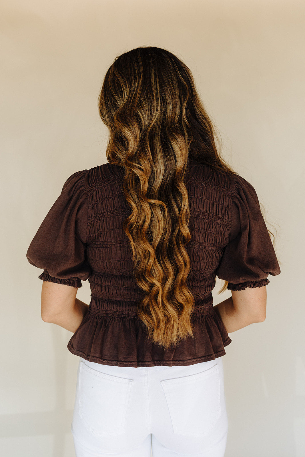 French Chocolate Maxey Knit Top
