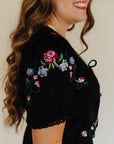 Black Floral Bea Blouse
