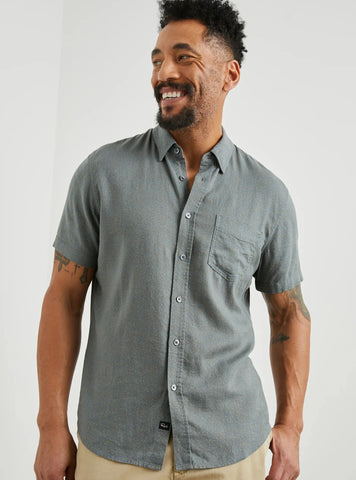 Ivy Calico Cerulean Carson Button Up