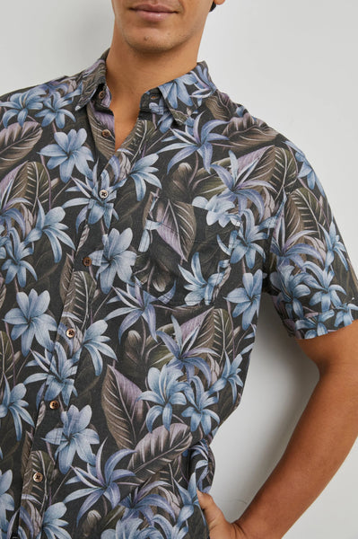 Jungle Garden Midnight Carson Shirt