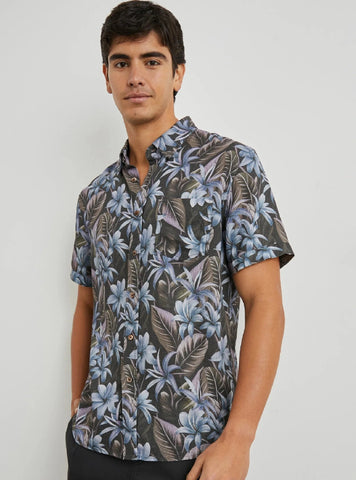 Jungle Garden Midnight Carson Shirt