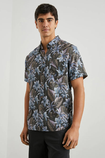 Jungle Garden Midnight Carson Shirt