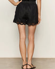 Almost There Black Linen Shorts