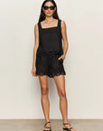 Almost There Black Linen Shorts