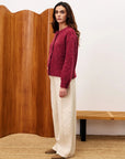 Bordeaux Selkirk Cardigan
