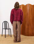 Bordeaux Camelia Sweater