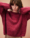 Bordeaux Camelia Sweater