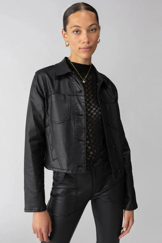 Black Davidson Trucker Jacket