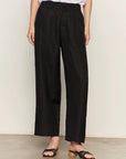 Black Linen Scout Pant