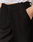 Black Linen Scout Pant