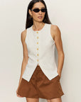Nothing Extra Chalk Knit Vest