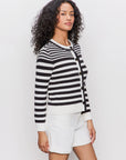 Black & Macrame Stripe City Summer Cardi