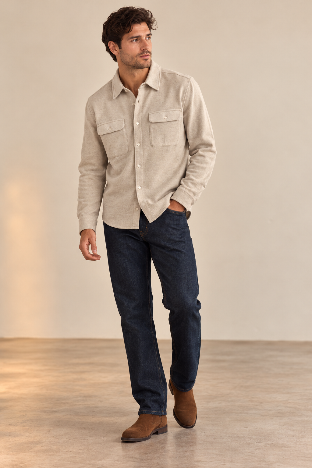 Birch Textured Knit Shirt