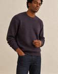 Plum Brentwood Knit Crew Neck Sweater