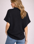 Black Alicia Pullover Sweater Top
