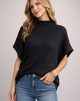 Black Alicia Pullover Sweater Top