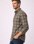 Olive Gravel Plaid Madras Button Down Shirt