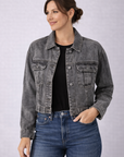 Flint Cropped Denim Jacket