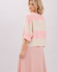 Bubblegum & Oatmeal Patch Sweater