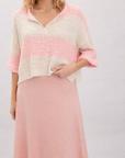 Bubblegum & Oatmeal Patch Sweater
