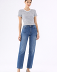 White Stripe Ruffled Top