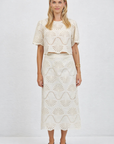 Natural Cannes Eyelet Skirt