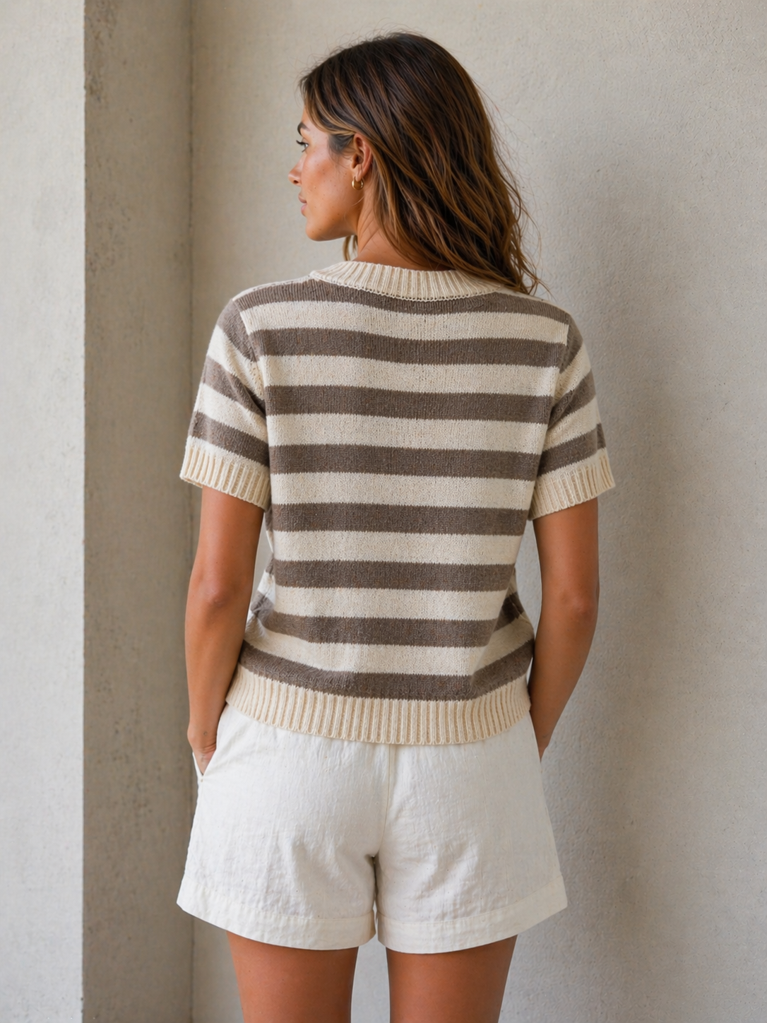 Mocha Stripe Laila Top