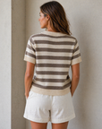 Mocha Stripe Laila Top