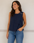 Navy Janessa Top