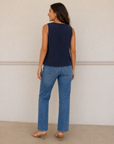 Navy Janessa Top
