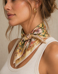 Mustard Floral Symphony Scarf