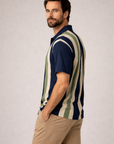 Navy & Green Velzy Knitted Shirt