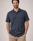 Navy Heitor Knitted Shirt