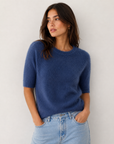 Indigo Odette Fuzzy Knit Top - G259WT6117